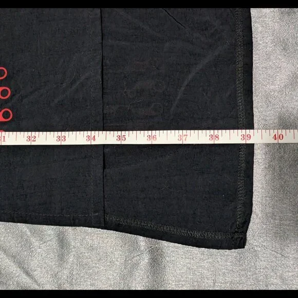 Vintage Cyberdog Loin Cloth Panel Skirt Red Circuitry Black Medium - Picture 5 of 8